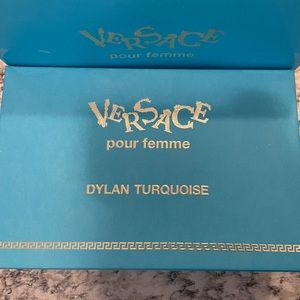 Four piece Versace Dylan Turquoise fragrance gift set